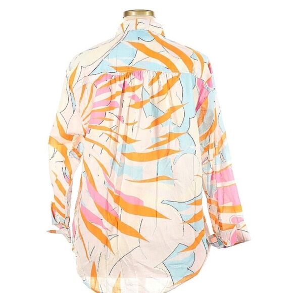 Maeve tropical button down top NWT - Picture 4 of 4